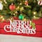 Glitzhome® Red Merry Christmas Crate Tree Collar